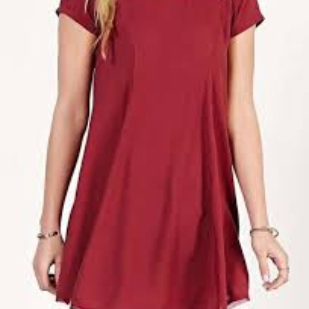Urban Outfitters Maroon T-Shirt Dress